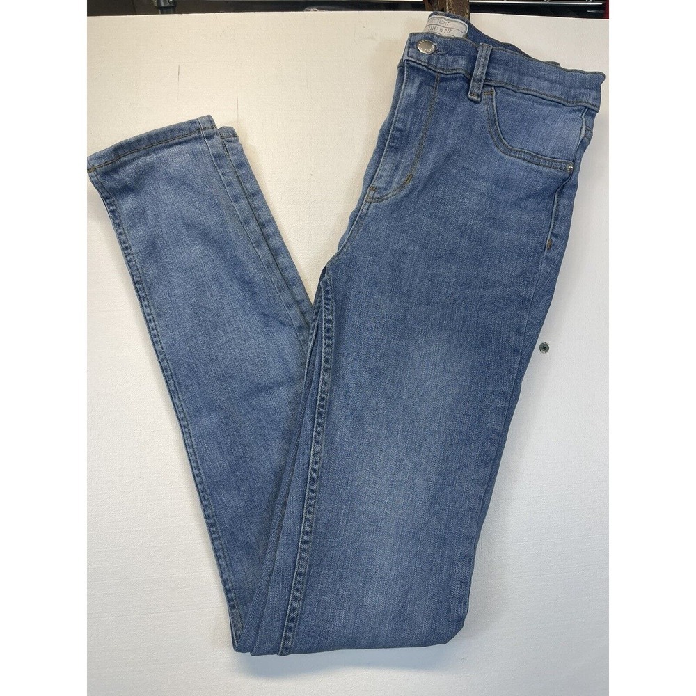 Free People Jeans Womens W27 R Blue Light Wash Low Rise Skinny Fit Y2K 2000's